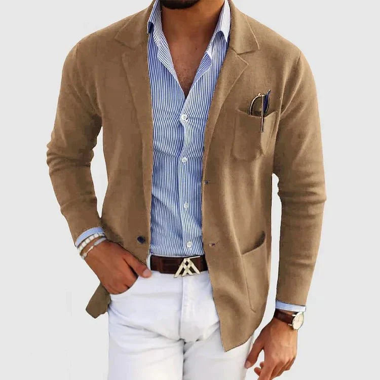 Lorenzo Whitmore | Casual Knit Blazer with Modern Ease