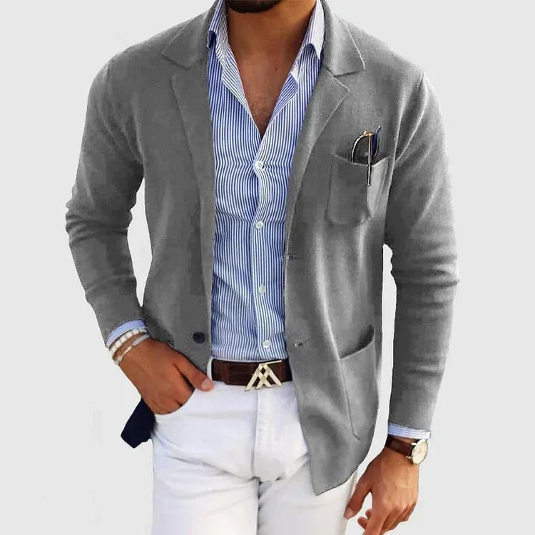 Lorenzo Whitmore | Casual Knit Blazer with Modern Ease
