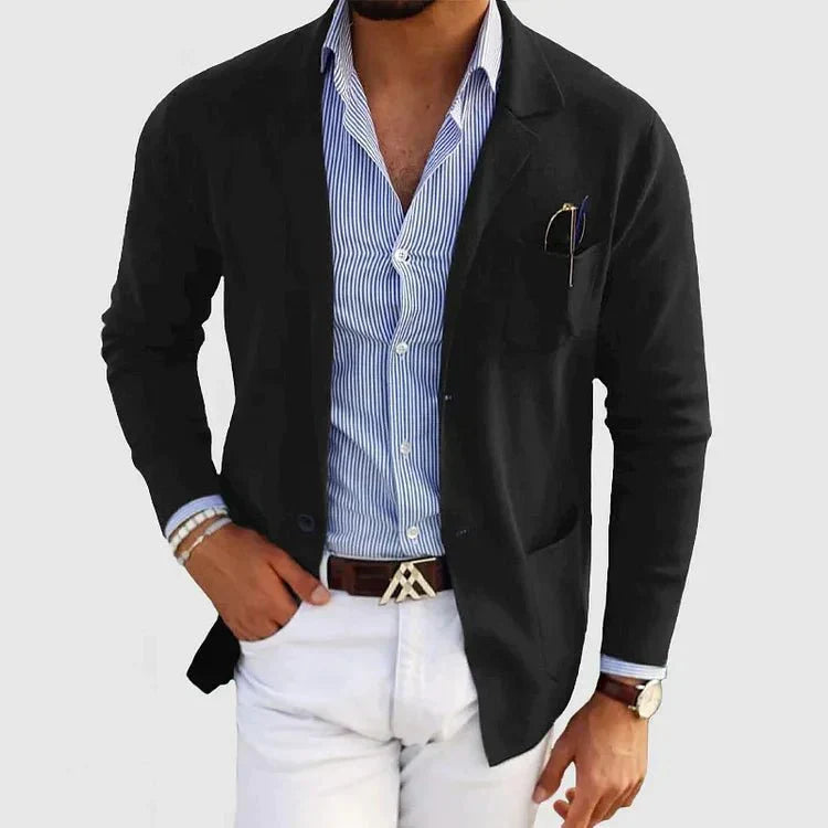 Lorenzo Whitmore | Casual Knit Blazer with Modern Ease