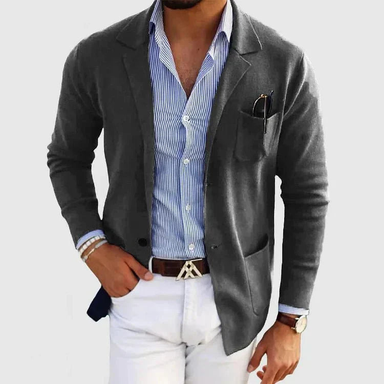 Lorenzo Whitmore | Casual Knit Blazer with Modern Ease