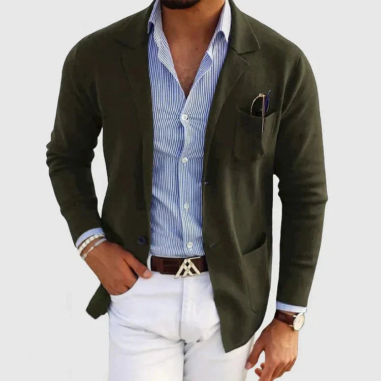 Lorenzo Whitmore | Casual Knit Blazer with Modern Ease