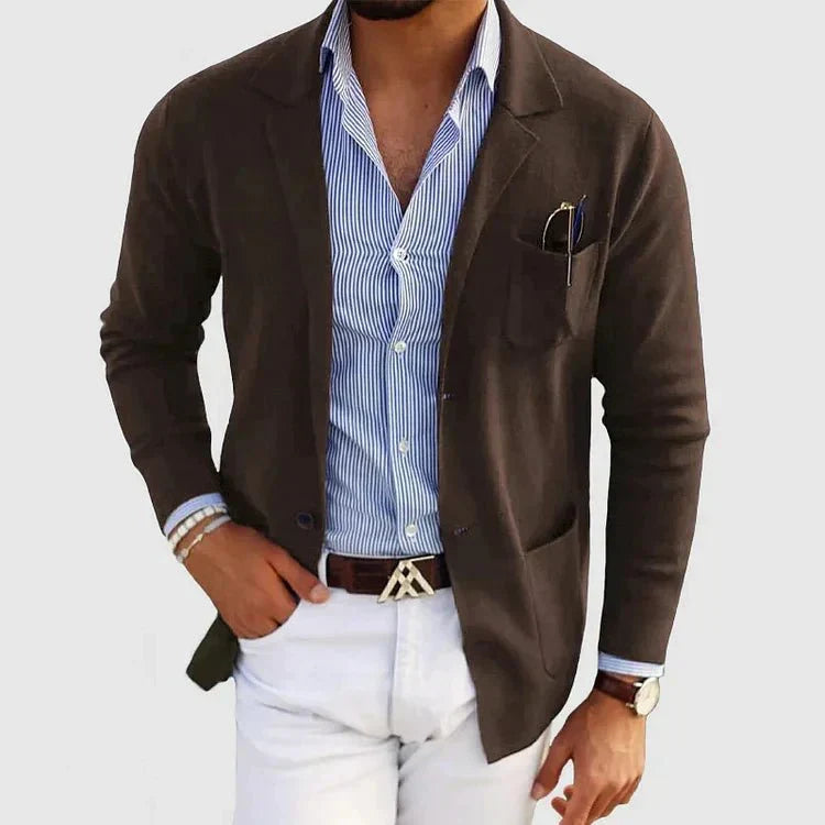 Lorenzo Whitmore | Casual Knit Blazer with Modern Ease