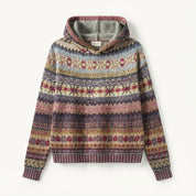 Millicent Radcliffe | Fair Isle Hoodie With Ribbed Cuffs