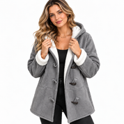 Cecily Draper | Faux Shearling Hooded Coat With Toggle Closure