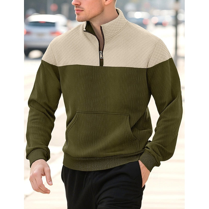Theodore Ashfield | Textured Quarter-Zip Sweatshirt