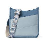 Eleanor Mills | Tan Crossbody Bag with Boho Woven Strap