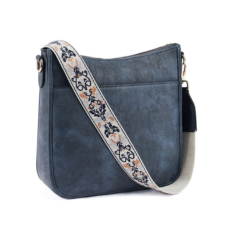 Eleanor Mills | Tan Crossbody Bag with Boho Woven Strap