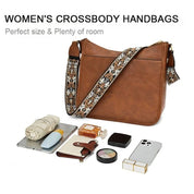 Eleanor Mills | Tan Crossbody Bag with Boho Woven Strap