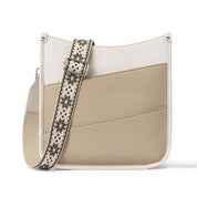 Eleanor Mills | Tan Crossbody Bag with Boho Woven Strap