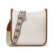 Eleanor Mills | Tan Crossbody Bag with Boho Woven Strap