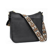 Eleanor Mills | Tan Crossbody Bag with Boho Woven Strap