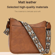 Eleanor Mills | Tan Crossbody Bag with Boho Woven Strap