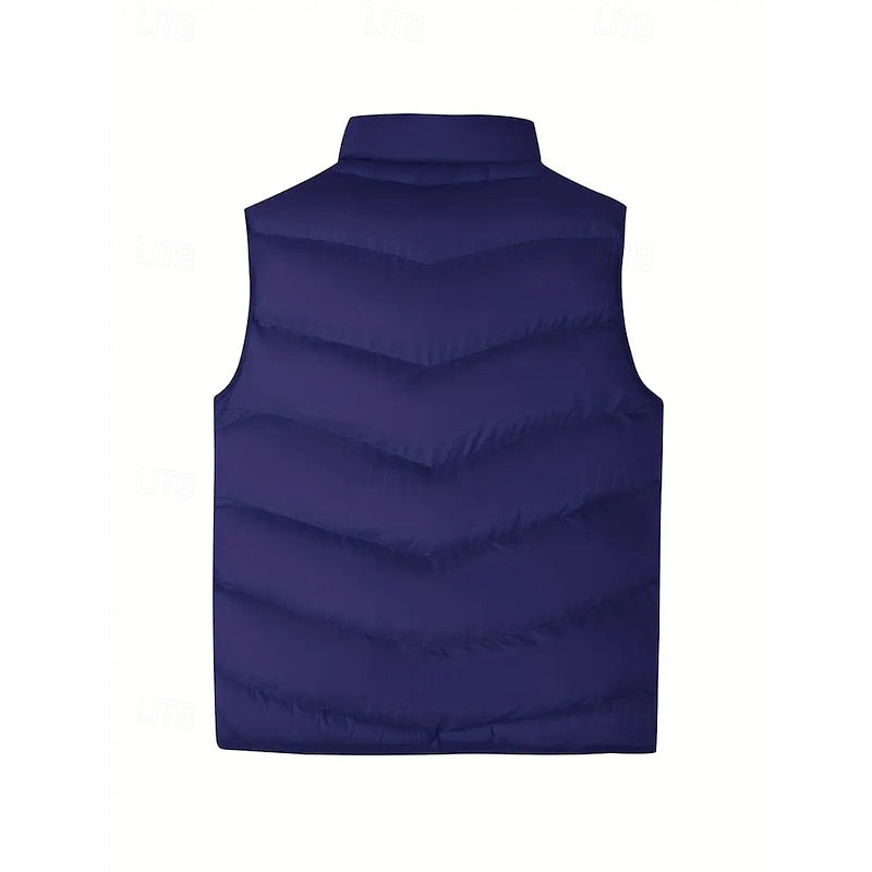 Foster | Quilted Padded Gilet in Rich Crimson