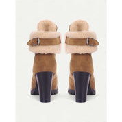 Tabitha Evans | Fur-Trimmed Lace-Up Winter Boots