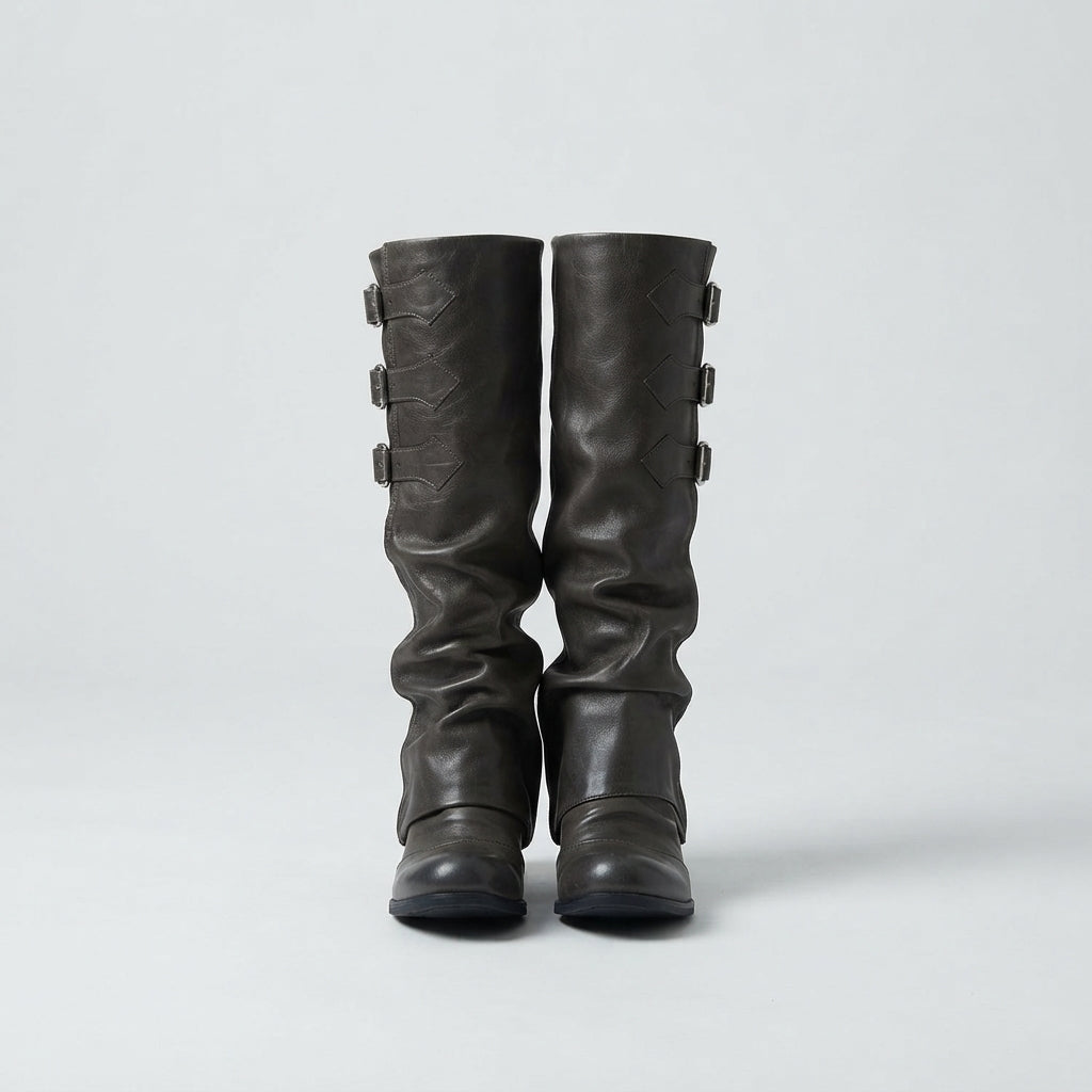 Olivia Smith | Bottes souples montantes de style western à boucle