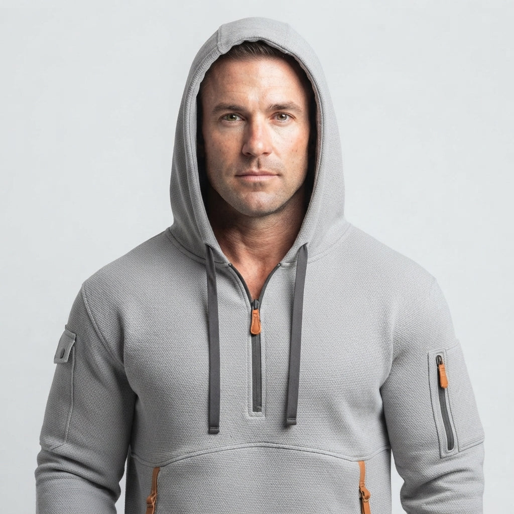 Oscar Fleming | Sweat à capuche Artemis haut de gamme à demi-zip