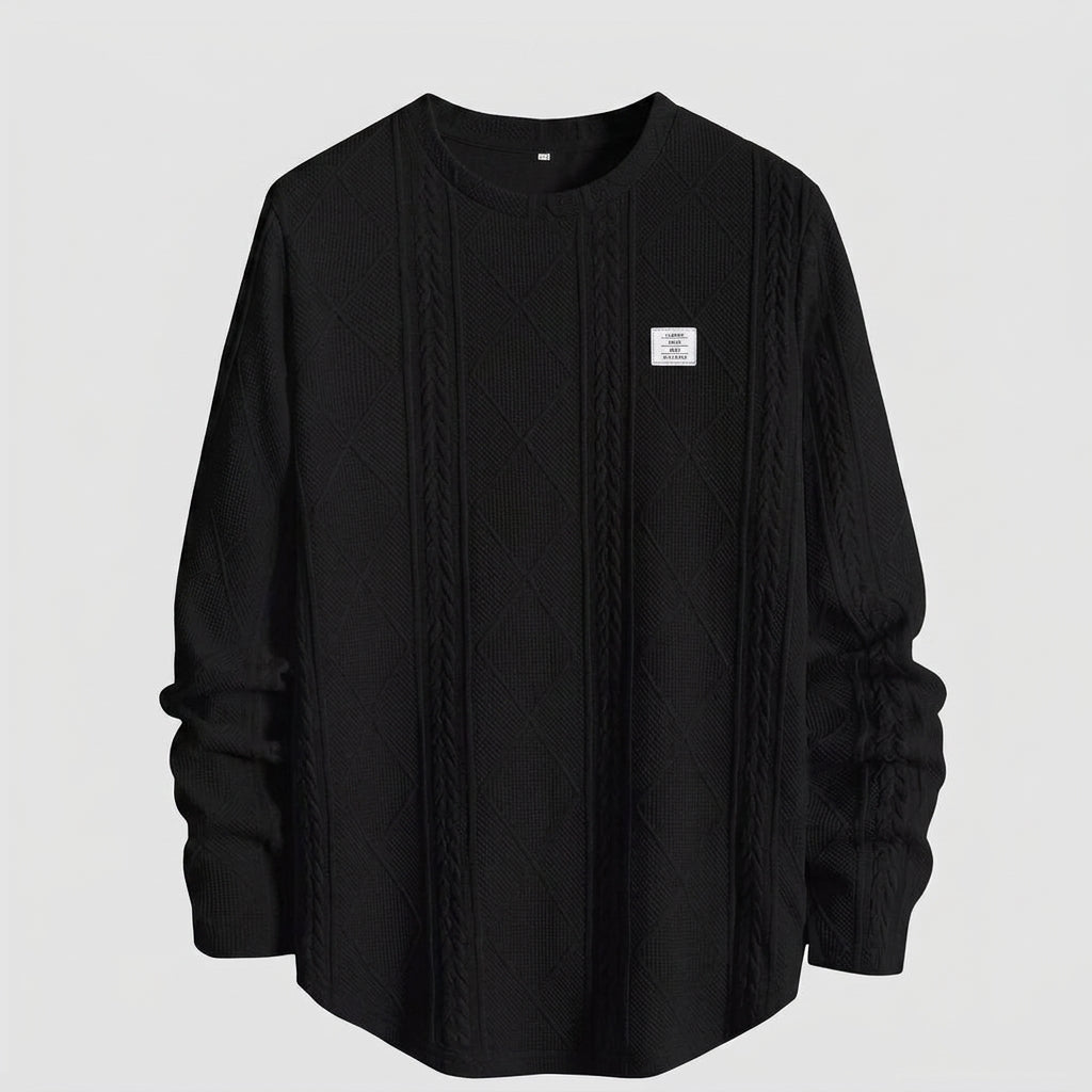Percival Ashmore | Cable Knit Round Neck Pullover