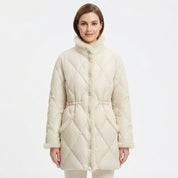 Phoebe Williams | Manteau matelassé avec bordure en fourrure