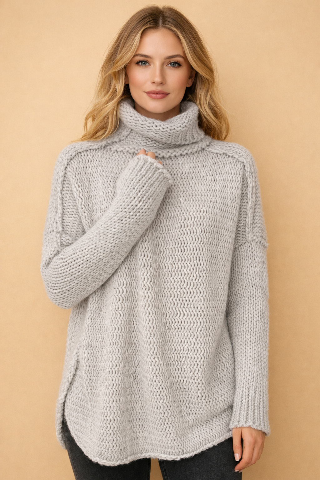 Felicity Hammond | Luxury Oversized Turtleneck Knit Sweater