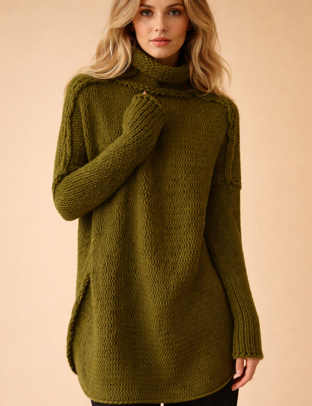Felicity Hammond | Luxury Oversized Turtleneck Knit Sweater