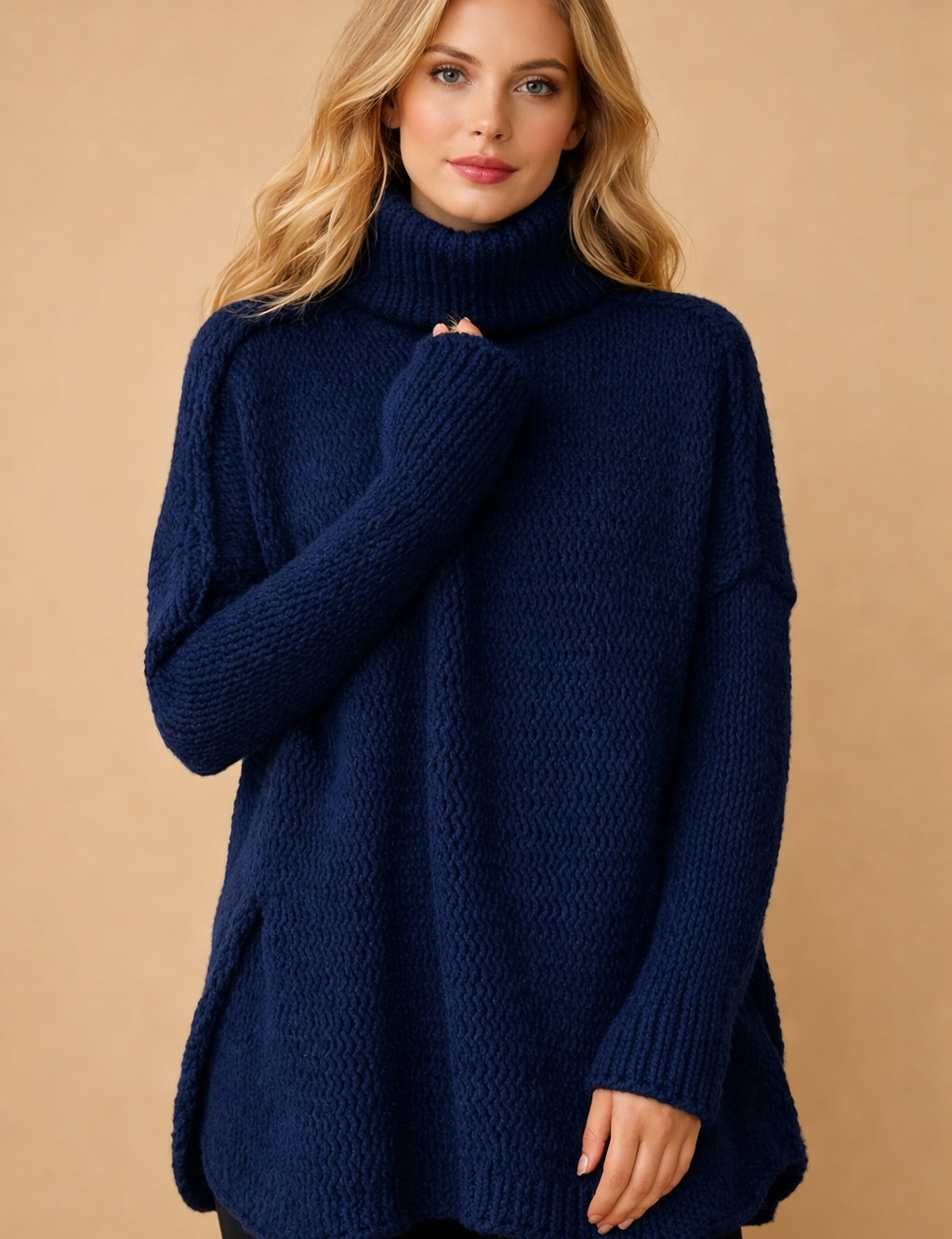 Felicity Hammond | Luxury Oversized Turtleneck Knit Sweater