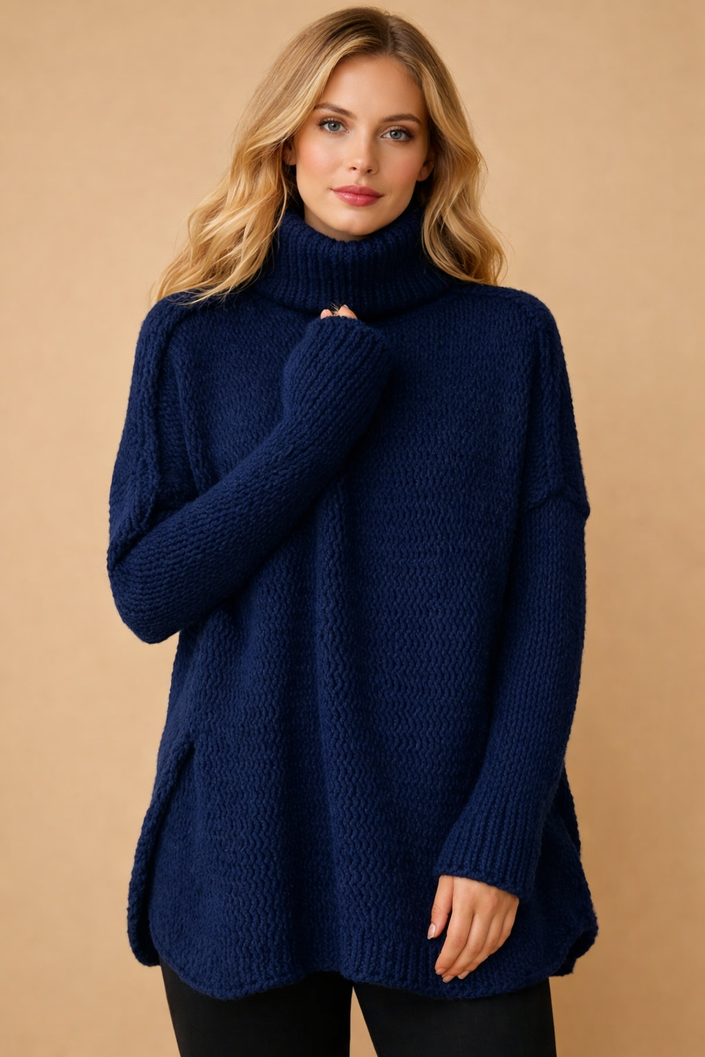 Felicity Hammond | Luxury Oversized Turtleneck Knit Sweater