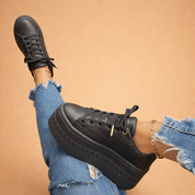 Isabella Moreau | Emerald Platform Sneakers