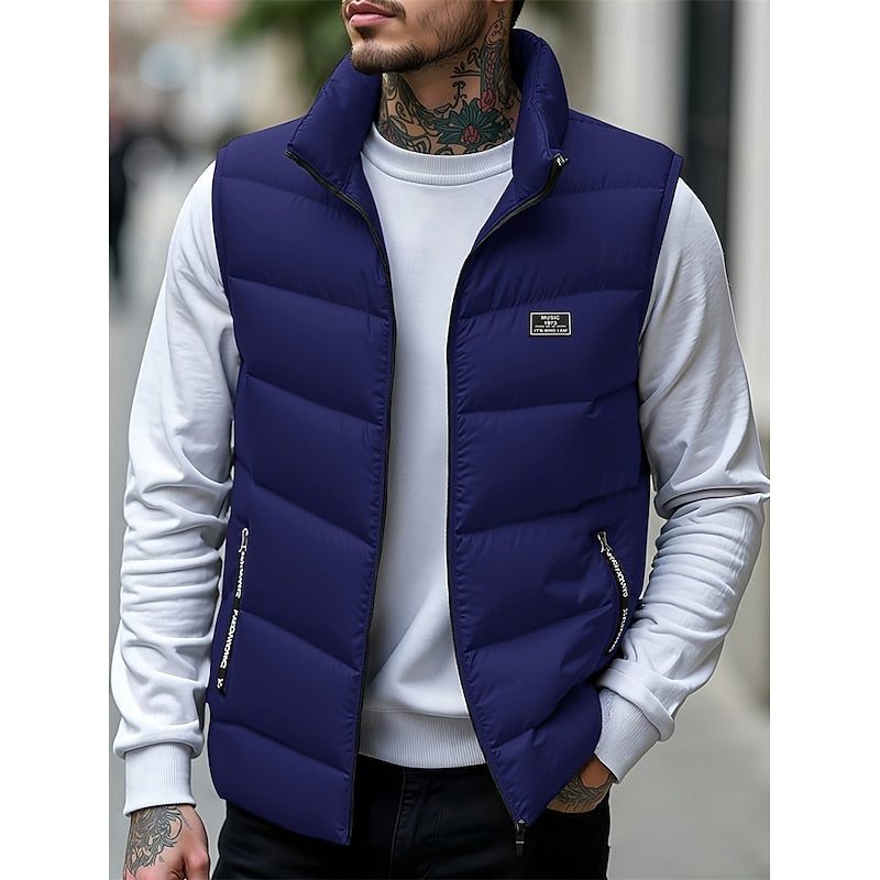 Foster | Quilted Padded Gilet in Rich Crimson
