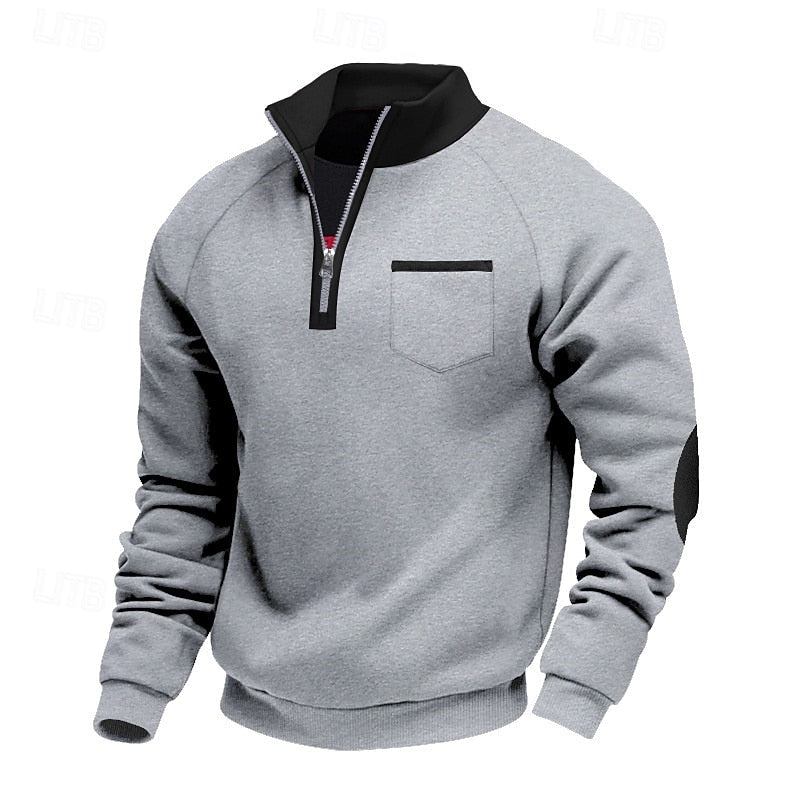 Callum Sandford | Quarter-Zip Colour Block Pullover
