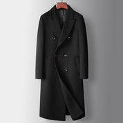 Rupert Holloway | Pardessus long en laine camel à double boutonnage