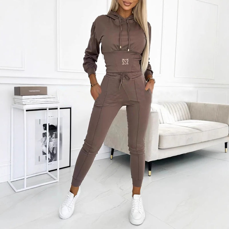 Rosalie Marchmont | White Two-Piece Hoodie Loungewear Set