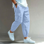 Curtis Hayward | Relaxed Cargo Trousers in Navy Blue