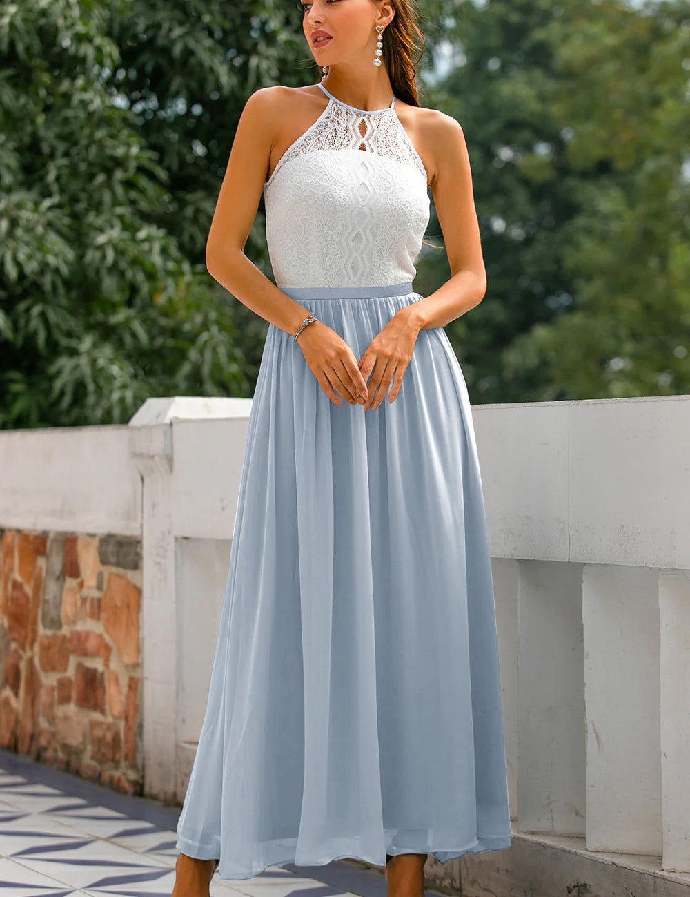Beatrice Hollingsworth | Lace Halter Maxi Dress