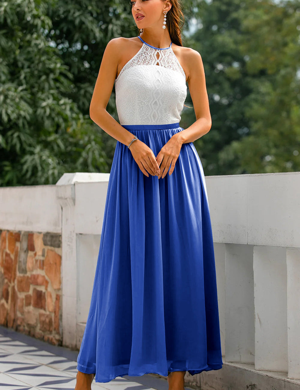 Beatrice Hollingsworth | Lace Halter Maxi Dress