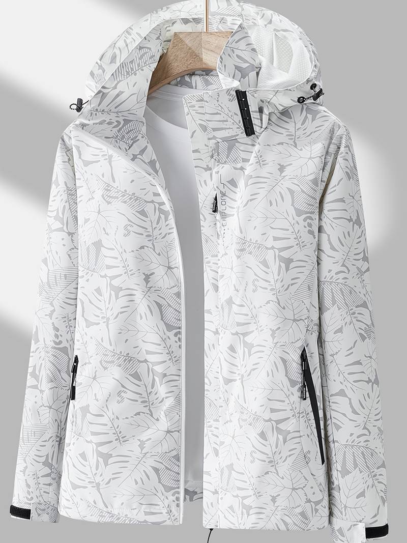 Georgina Wright | Veste coupe-vent à capuche imprimée florale