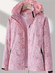 Georgina Wright | Veste coupe-vent à capuche imprimée florale