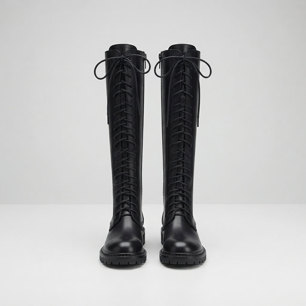 Tabitha Lewis | Bottes montantes en cuir à lacets