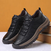 Henry Lawson | Men's Leather Lace-Up Orthopedic Sneakers – Low Top Comfort