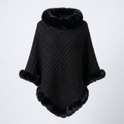 Thea Winship | Luksusowa peleryna z futrzanym wykończeniem