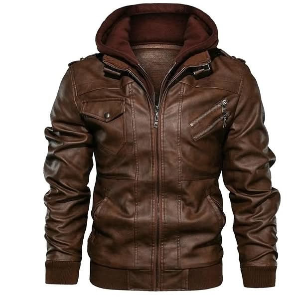 Tobias Grant | Veste en similicuir Anarchy à capuche amovible