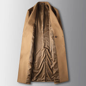 Rupert Holloway | Pardessus long en laine camel à double boutonnage