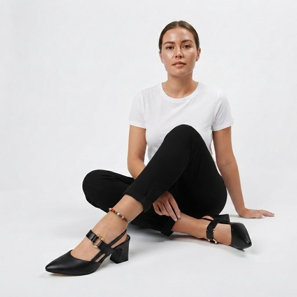 Valentina Moreau | Slingback Block Heels For Women