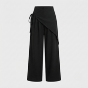 Verity Campbell | Wrap-Front Wide-Leg Trousers High-Waist Elegance