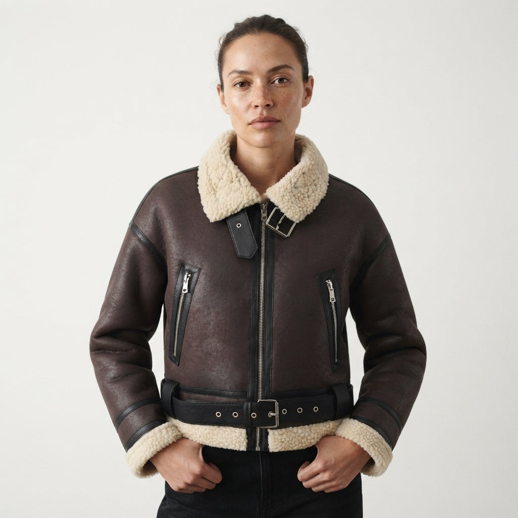 Verity Clarke | Shearling Aviator Jacket