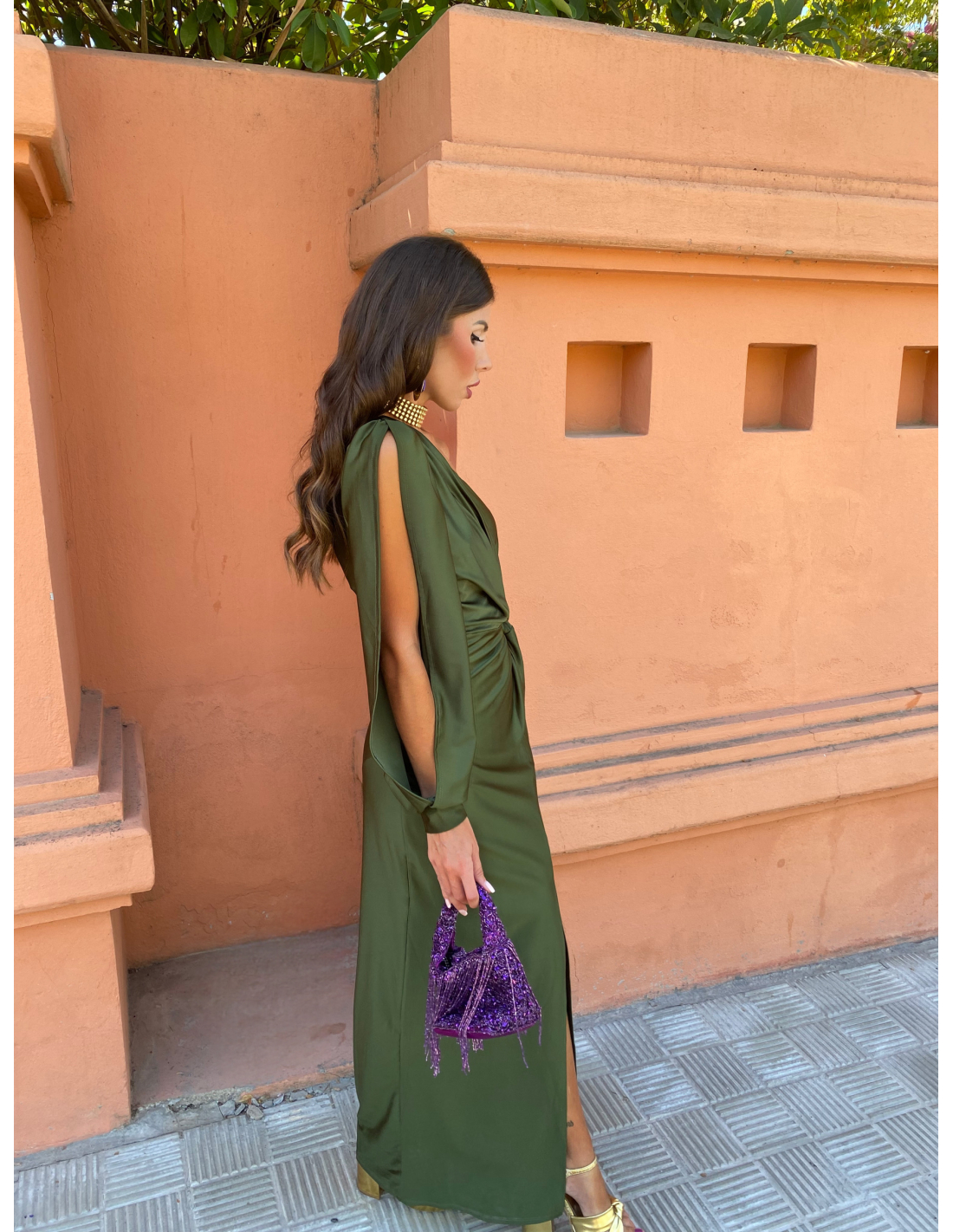Camille Renard | One-Shoulder Twist Midi Dress