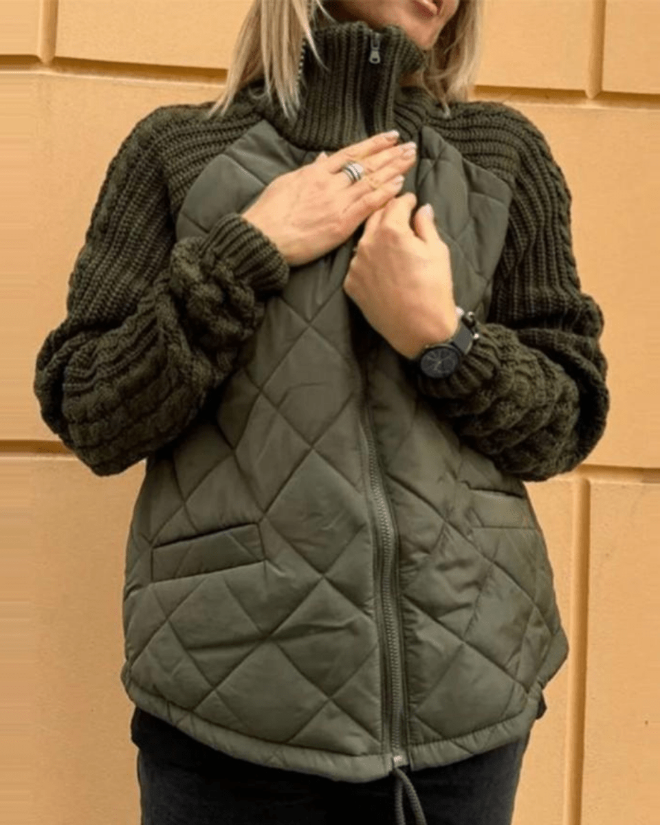 Cressida Allerton | Quilted Jacket With Knitted Sleeves