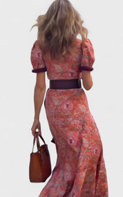 Matilda Ashby | Floral Maxi Dress With Ruffle Hem