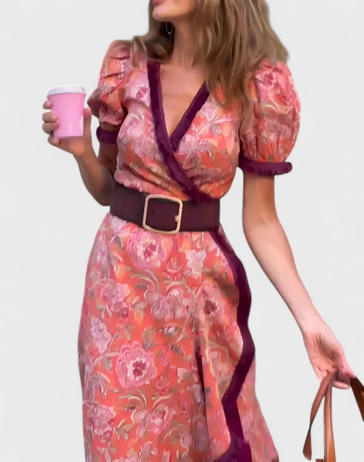 Matilda Ashby | Floral Maxi Dress With Ruffle Hem