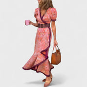 Matilda Ashby | Floral Maxi Dress With Ruffle Hem