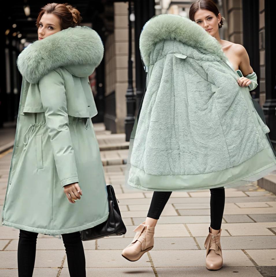 Beatrice Turner | Manteau d’hiver imperméable à capuche bordée de fourrure